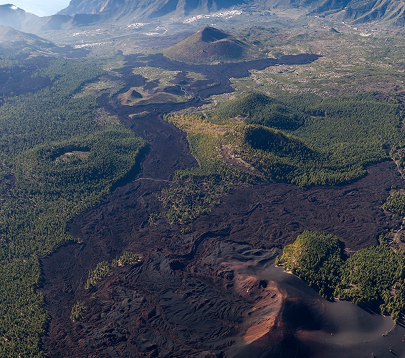 Paisaje volcánico de las cumbres de Santiago del Teide