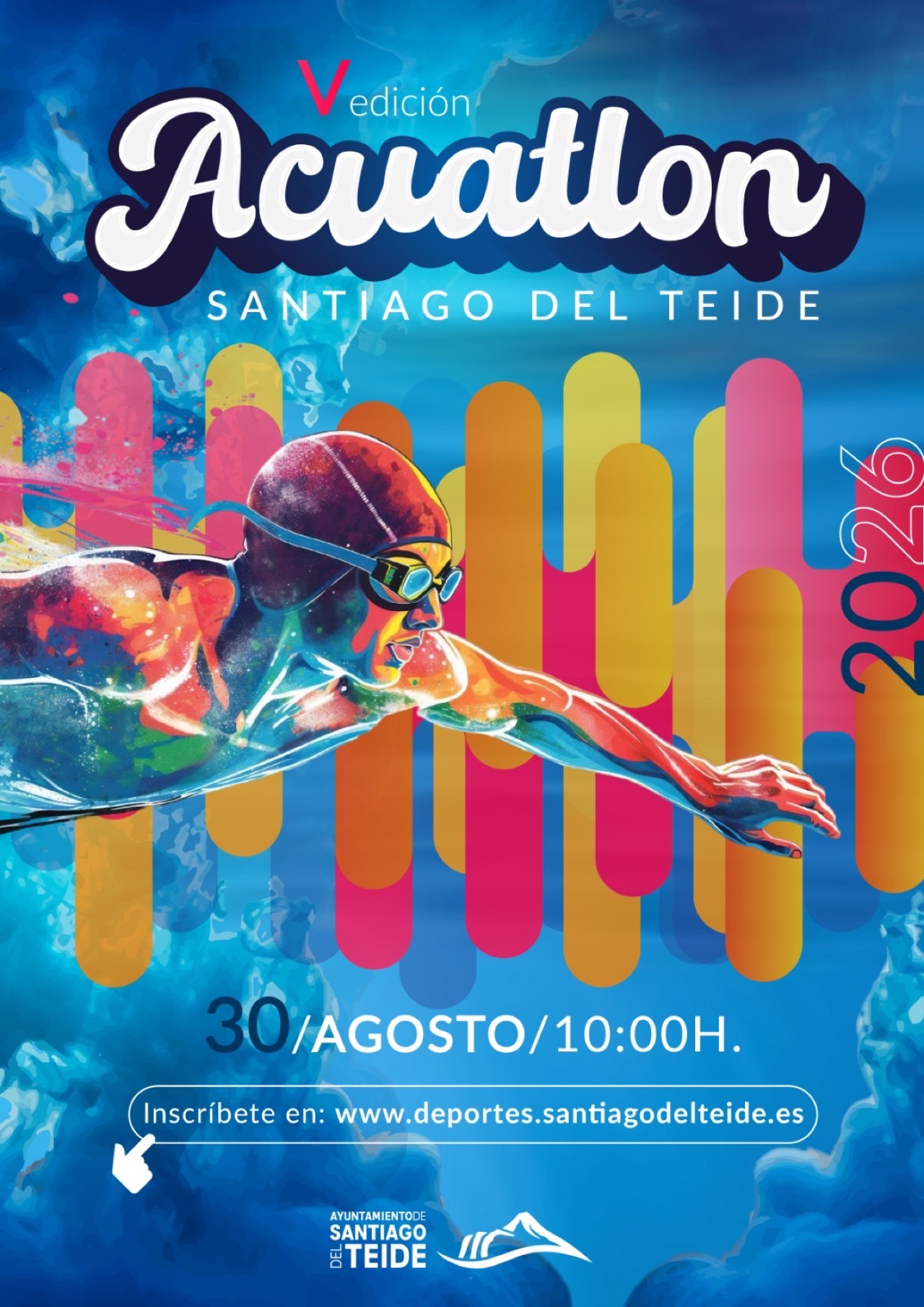 Cartel oficial del V Acuatlón Santiago del Teide 2026